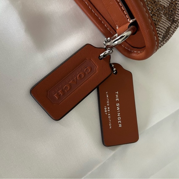 Coach Brown and Silver Shoulder Bag - Picture 8 of 14